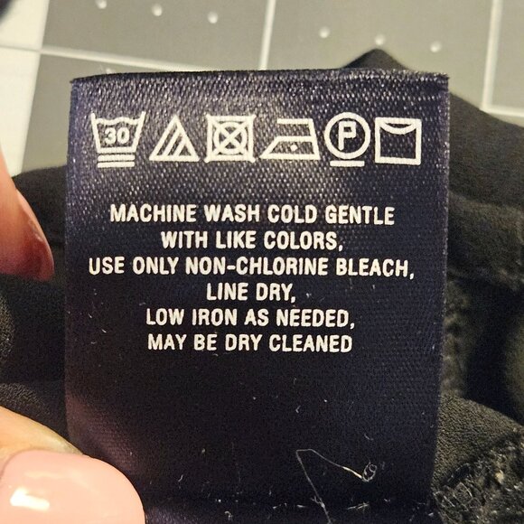 Anthro Maeve Black Lace Cap Sleeve Blouse Woman M Minimalist Workwear Feminine - Picture 7 of 10